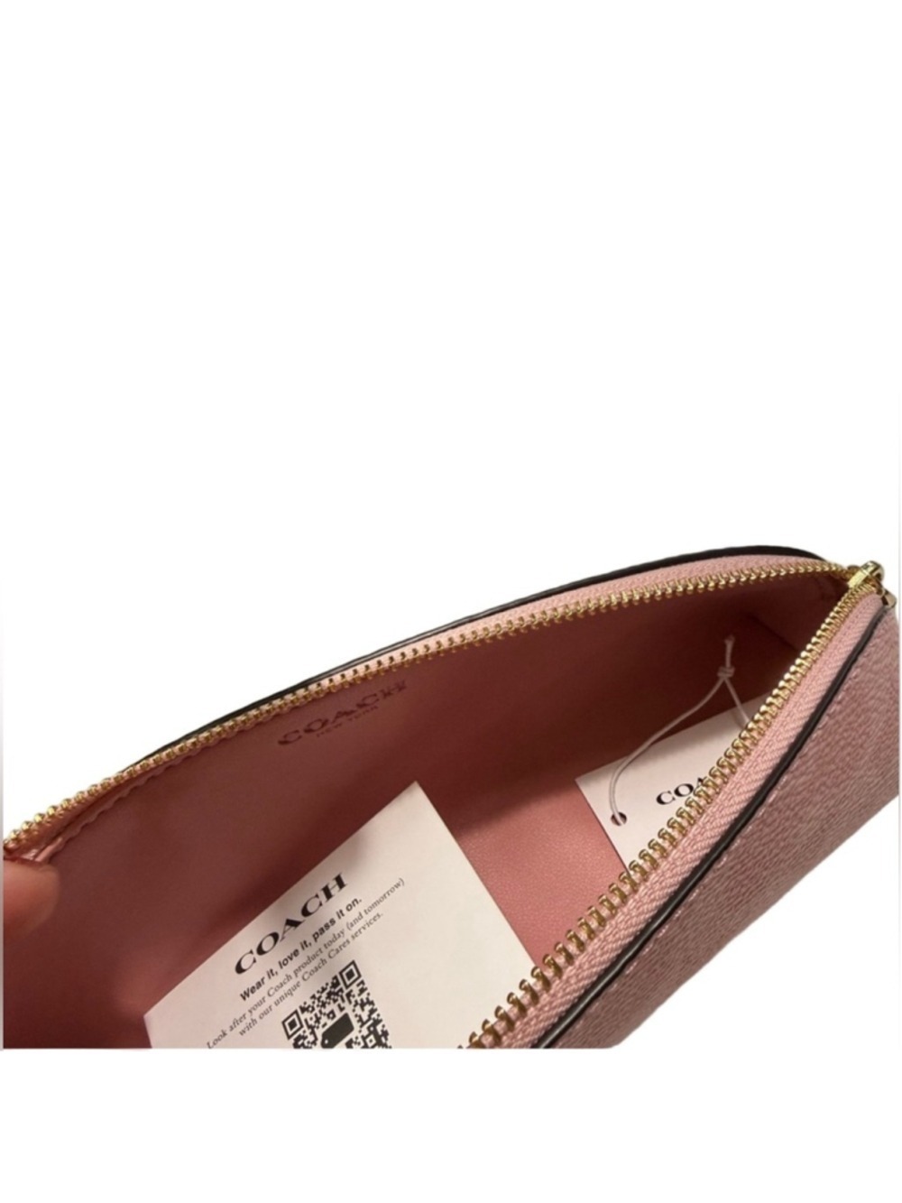 NEW Authentic Coach Notebook + Pencil Case In Powder Pink Signature Canvas NWT - Picture 11 of 14